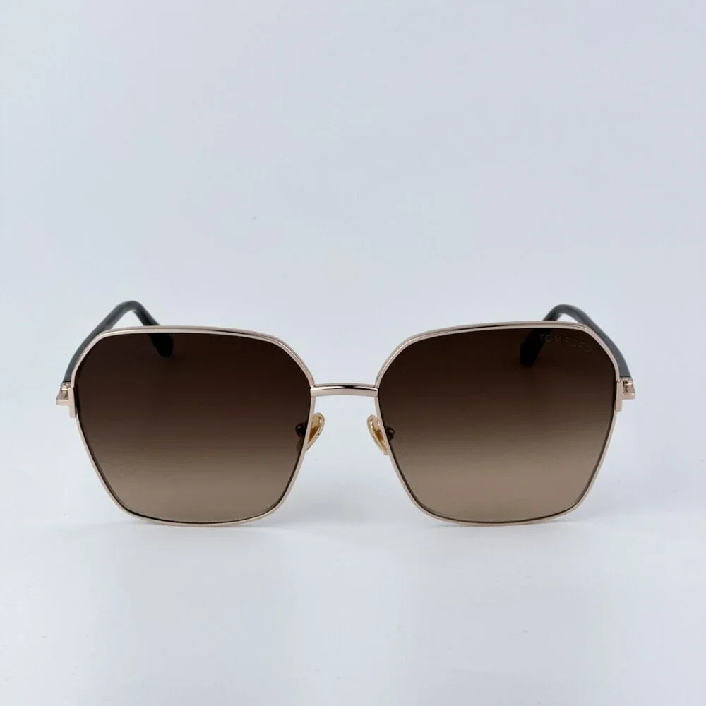 Tom Ford Women BRAND NEW Sunglasses CLAUDIA-02 Gold Havana Gradient FT0839 52F